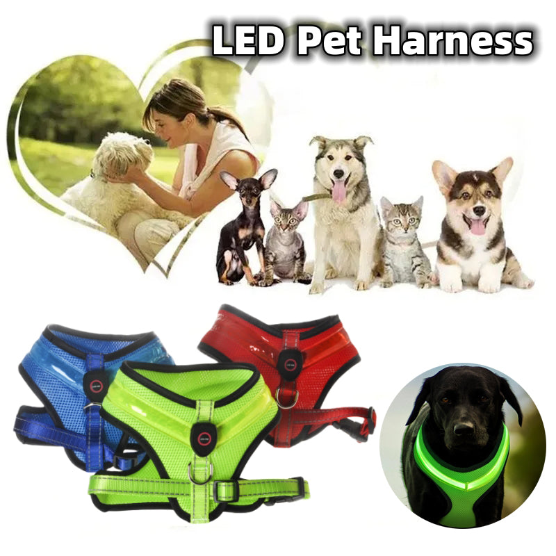 USB Charging LED Luminous Dog Harness