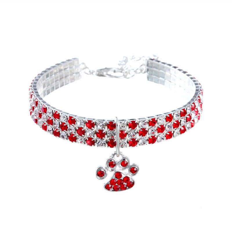 Pet Collar Diamond Mixed Color Necklace