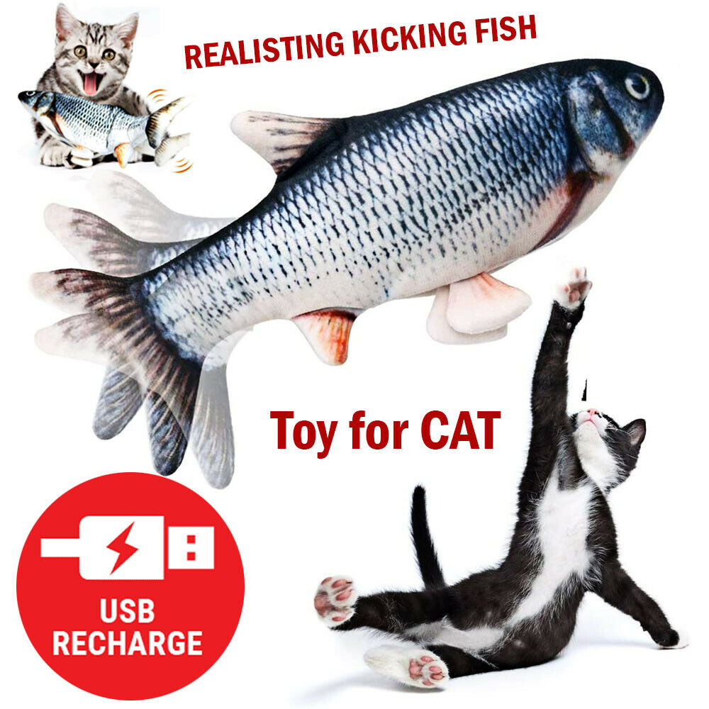 Interactive Electric Fish Kicker Jumping Cat Toy
