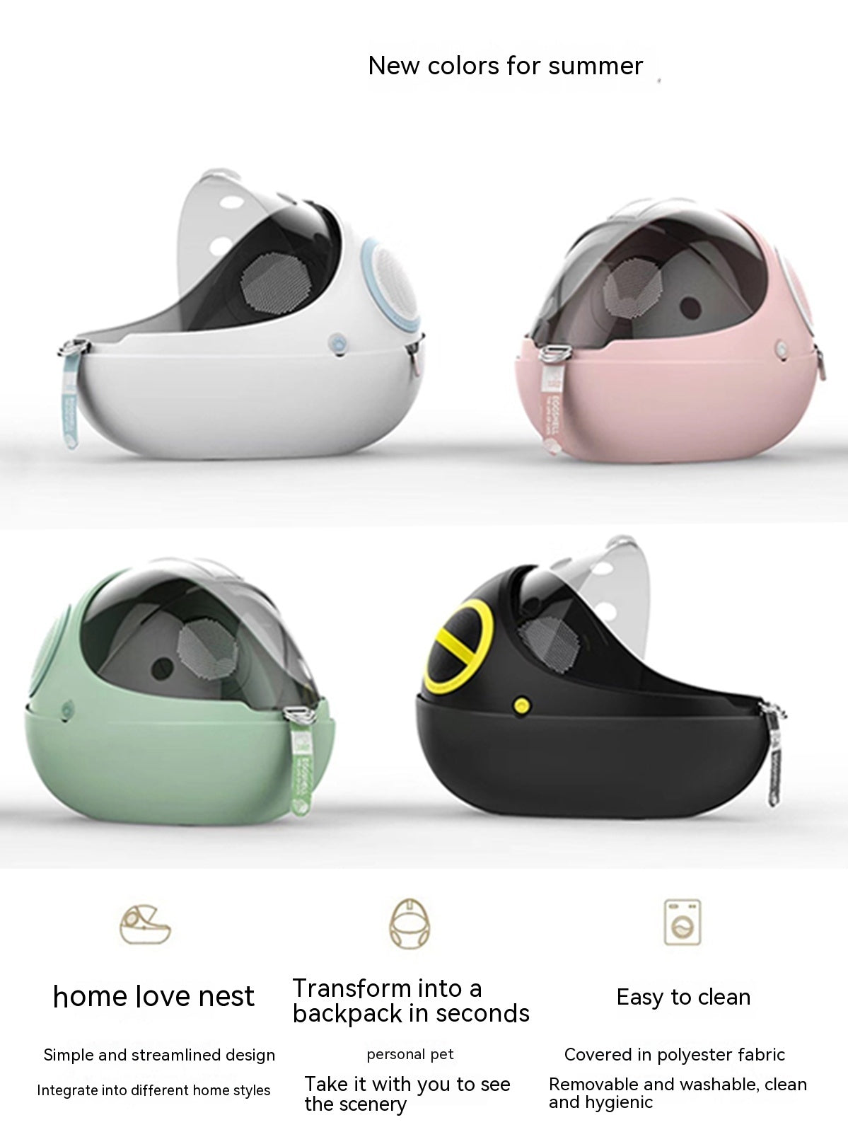 Breathable/Transparent Pet Egg Shell Backpack