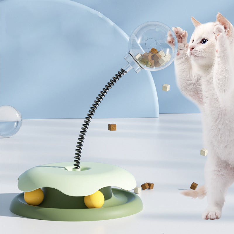 Cat Food 2 In 1 Toys Turntable Ball
