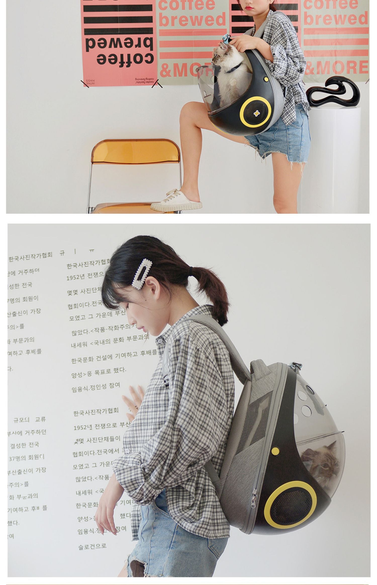 Breathable/Transparent Pet Egg Shell Backpack